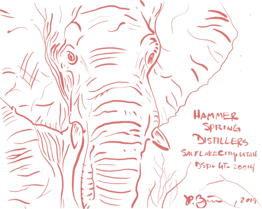 Elephant drawn by Hammer Disttilers' JP Bernier