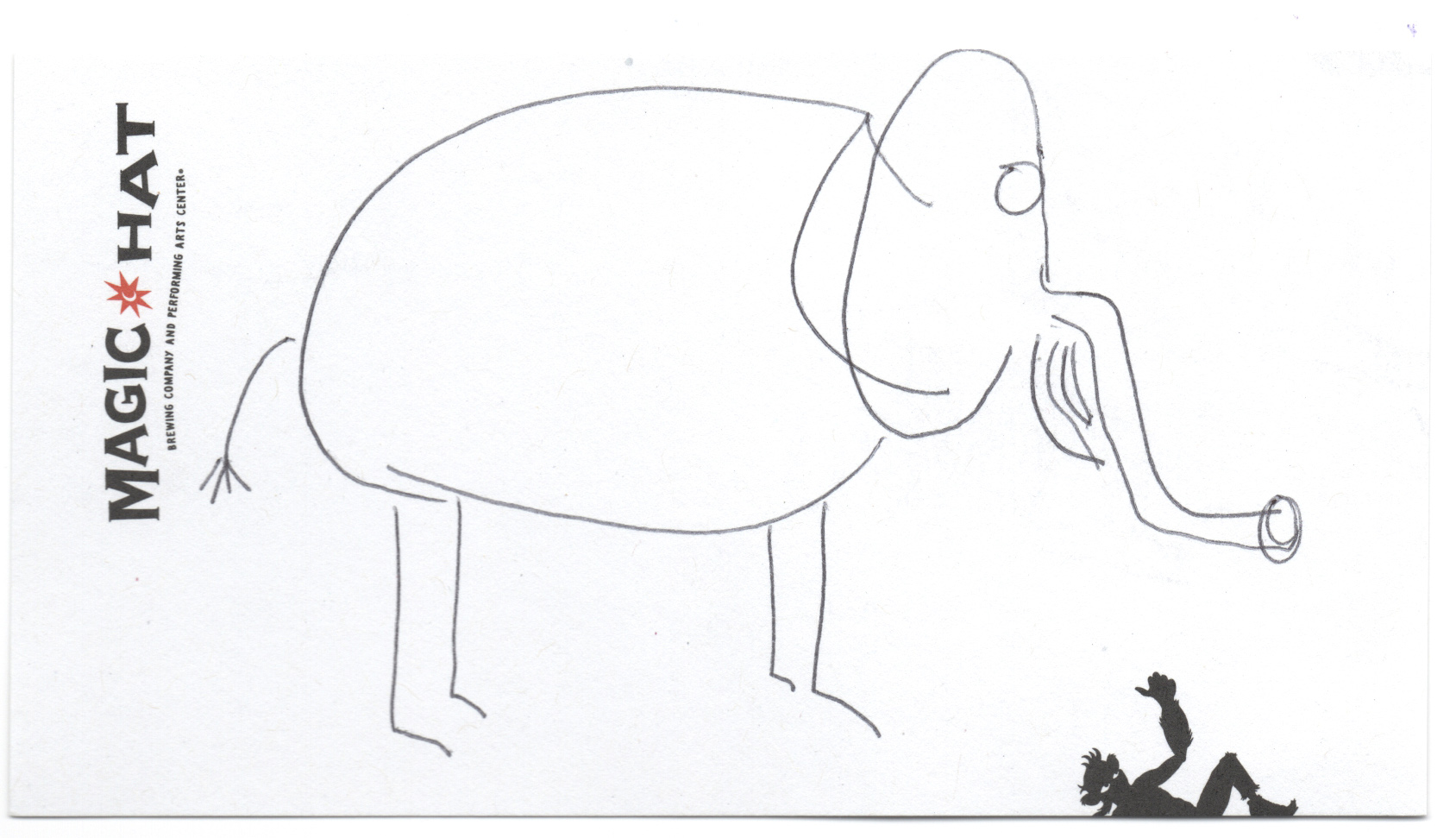 elephant crudely drawn by Magic Hat Brewing Company